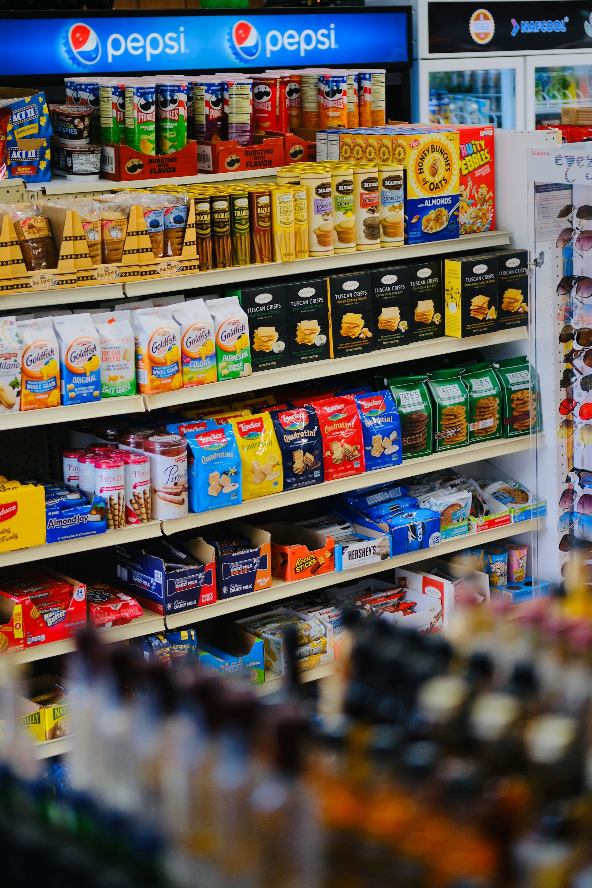 a grocery store filled with lots of food